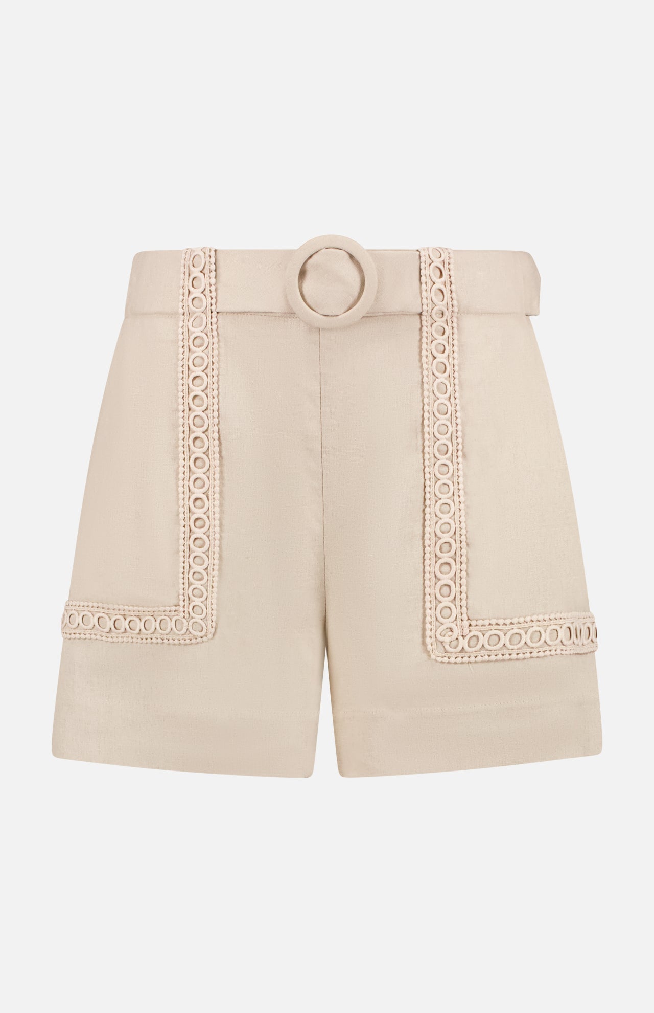Candy Linen High-rise Crochet Short (14619365212523)