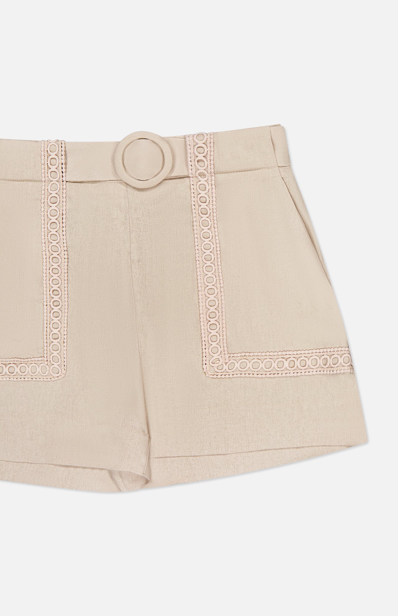 Candy Linen High-rise Crochet Short (14619365212523)