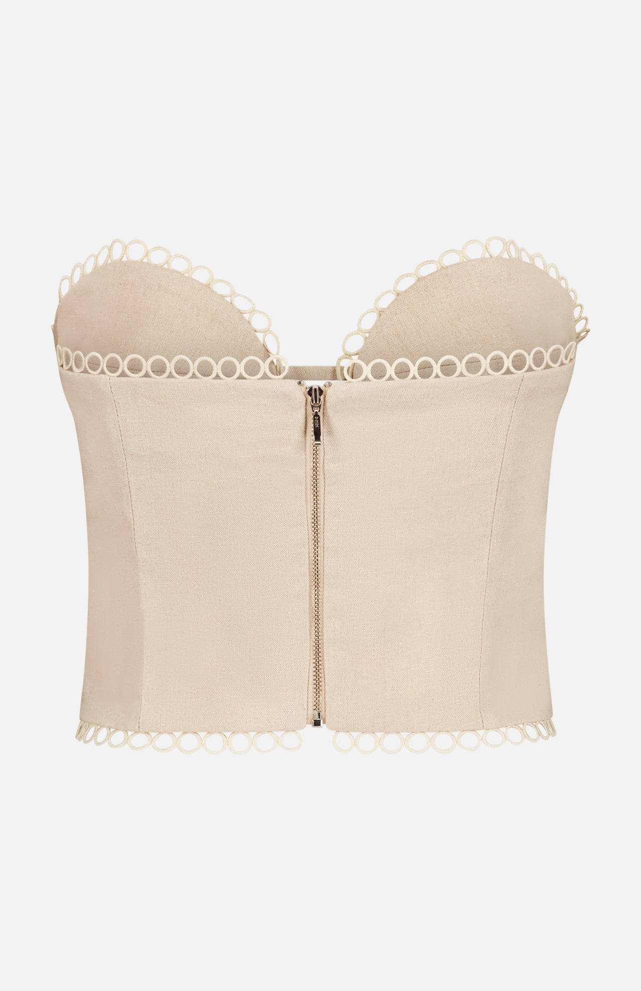 Candy Linen Strapless Crochet Top (14619365245291)