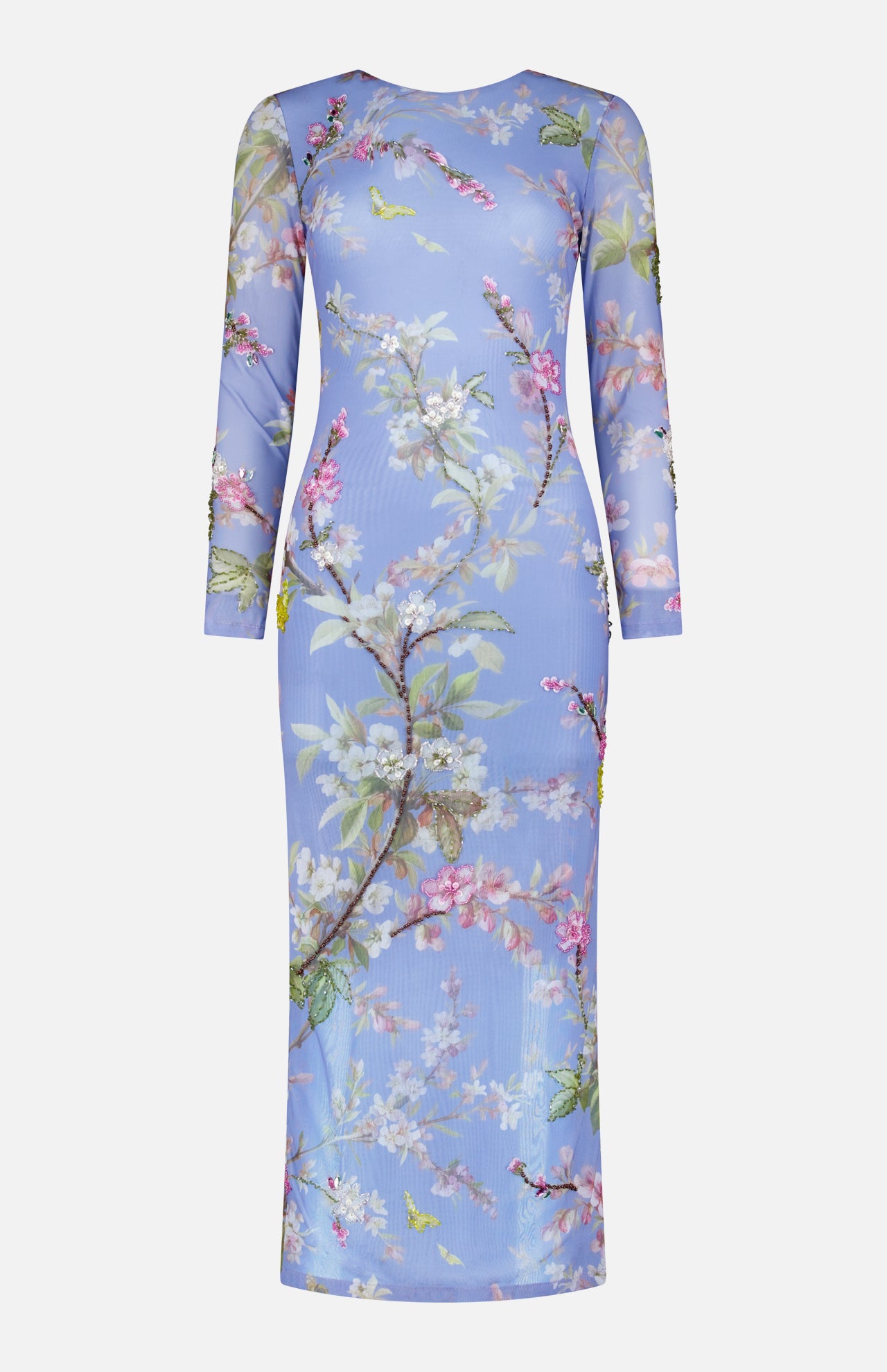 Delicata Embroidered Tulle Midi Dress (14706339185003)