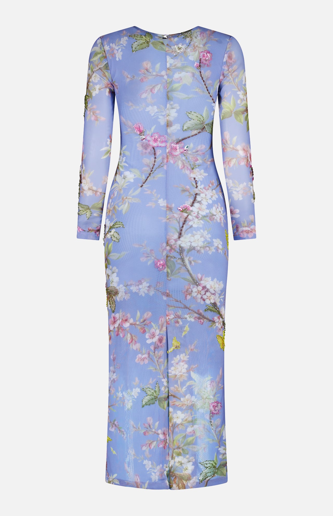 Delicata Embroidered Tulle Midi Dress (14706339185003)