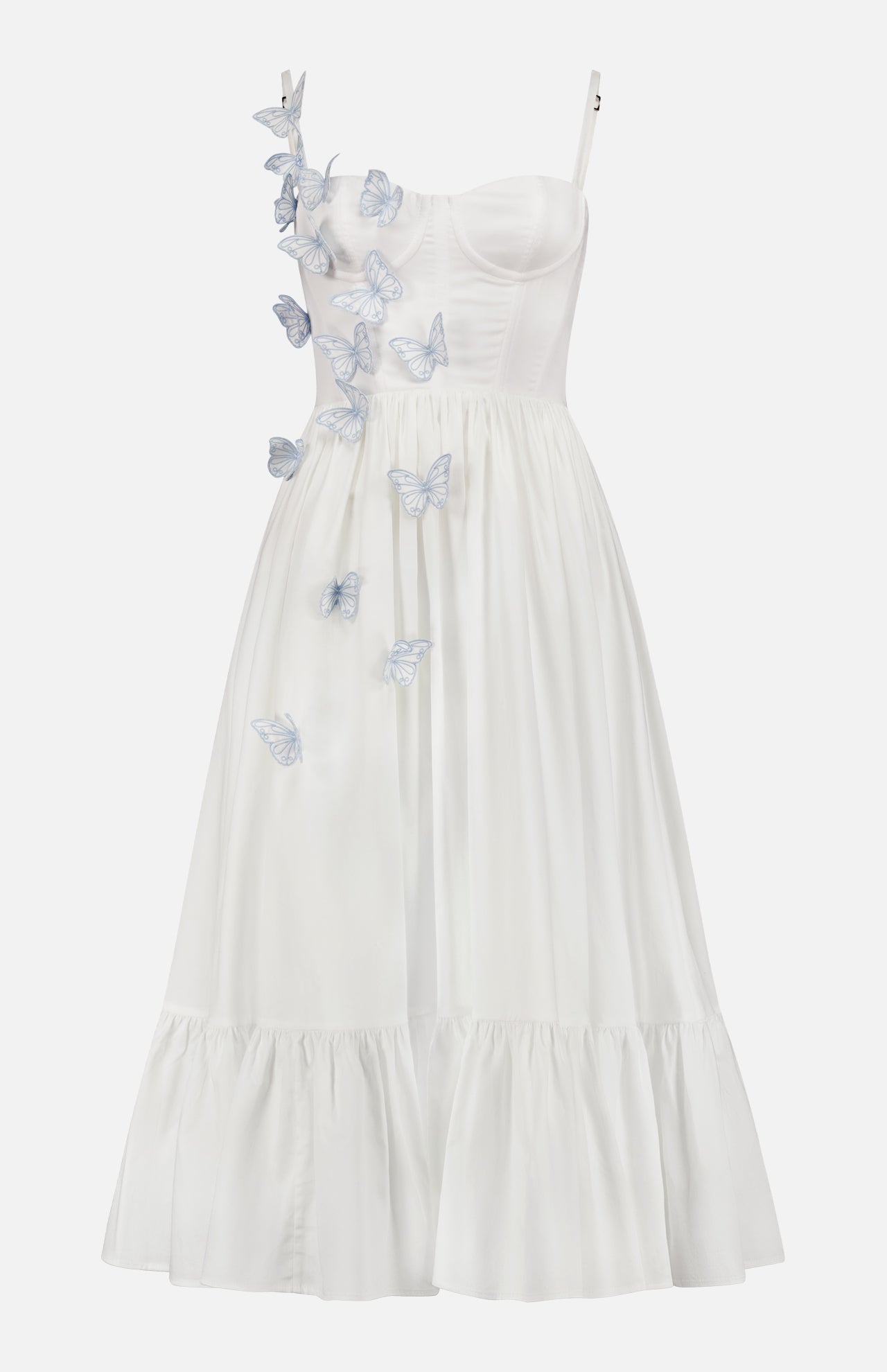 Flutter Poplin Butterfly Midi Dress (14675353207147)