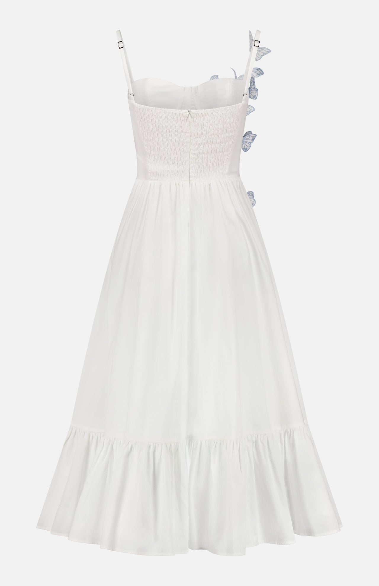 Flutter Poplin Butterfly Midi Dress (14675353207147)