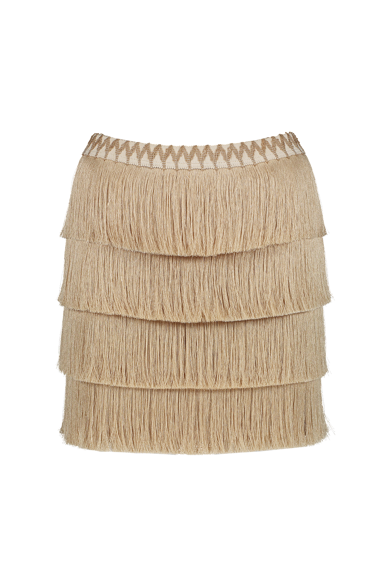 Fringe Trim Mini Skirt (7120861692019)