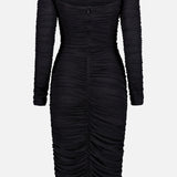 Hand-Beaded Stretch Tulle Midi Dress (7725243367539)