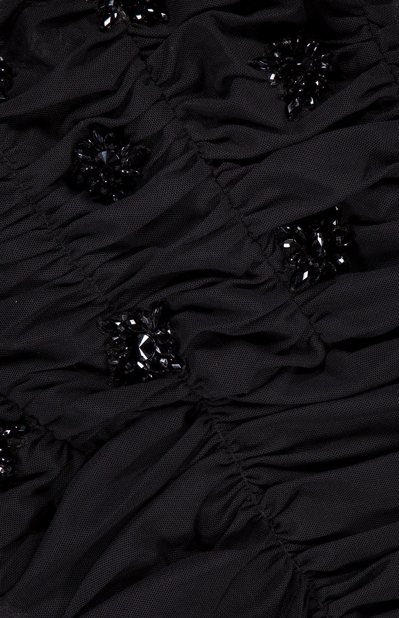 Hand-Beaded Stretch Tulle Midi Dress (7725243367539)