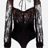Lace and Velvet Bodysuit (7725243170931)