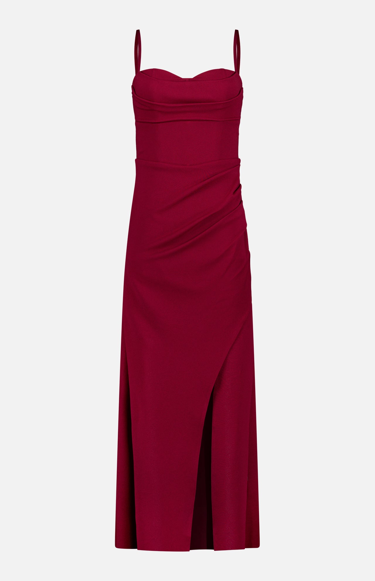 Mystique Draped Bodice Crepe Gown (14706339152235)