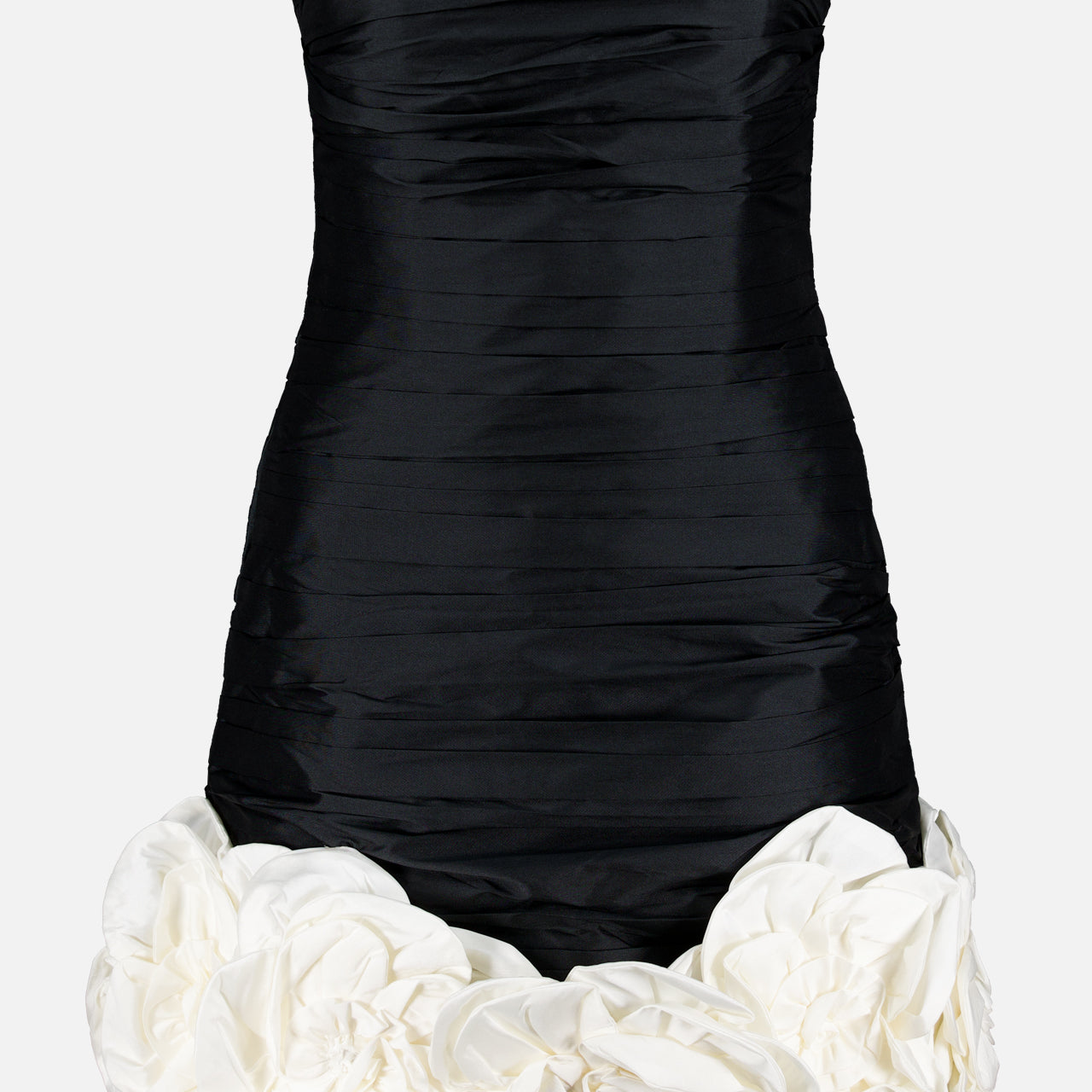Taffeta Bloom Draped Mini Dress (14706339119467)