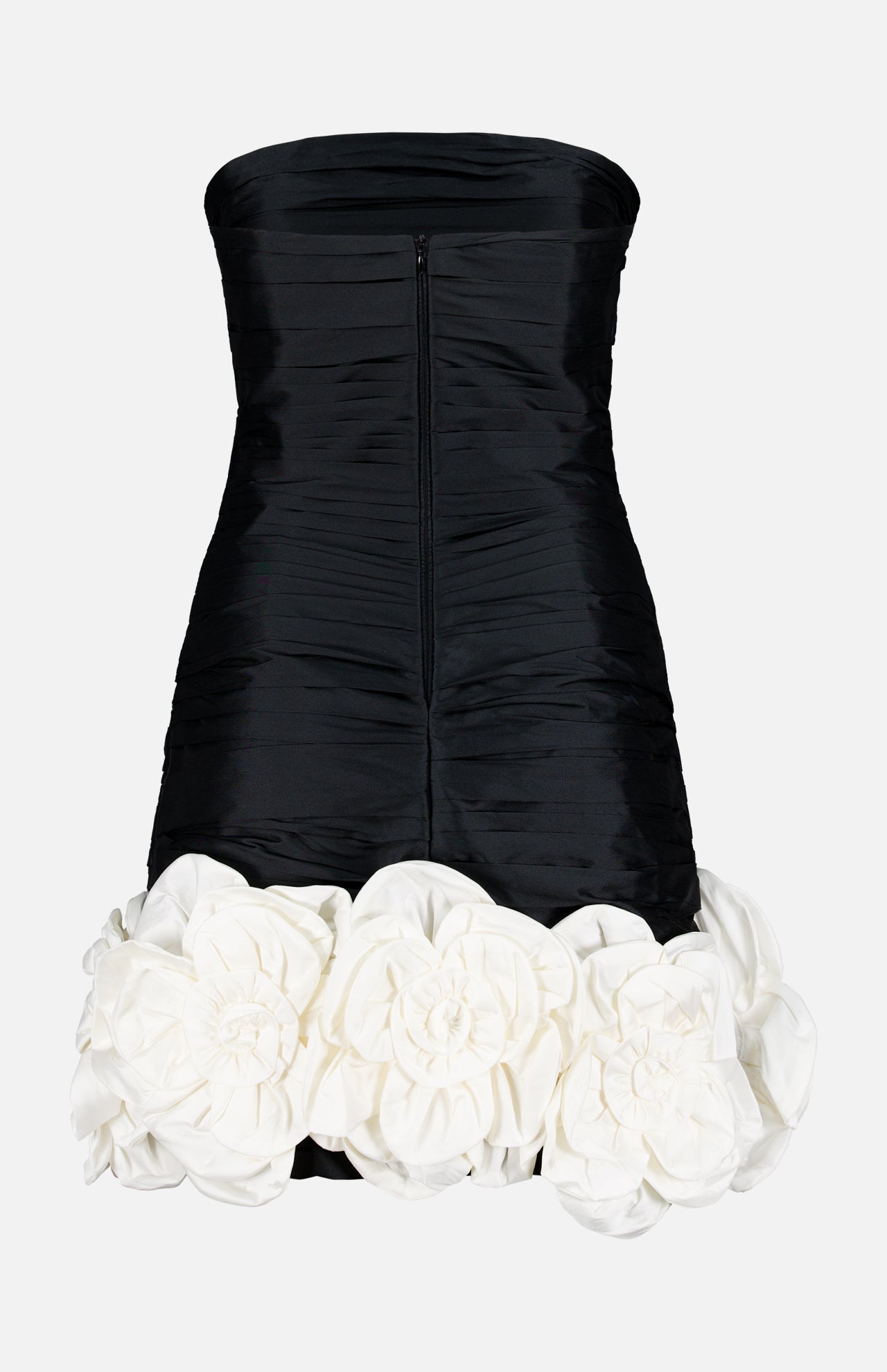 Taffeta Bloom Draped Mini Dress (14706339119467)