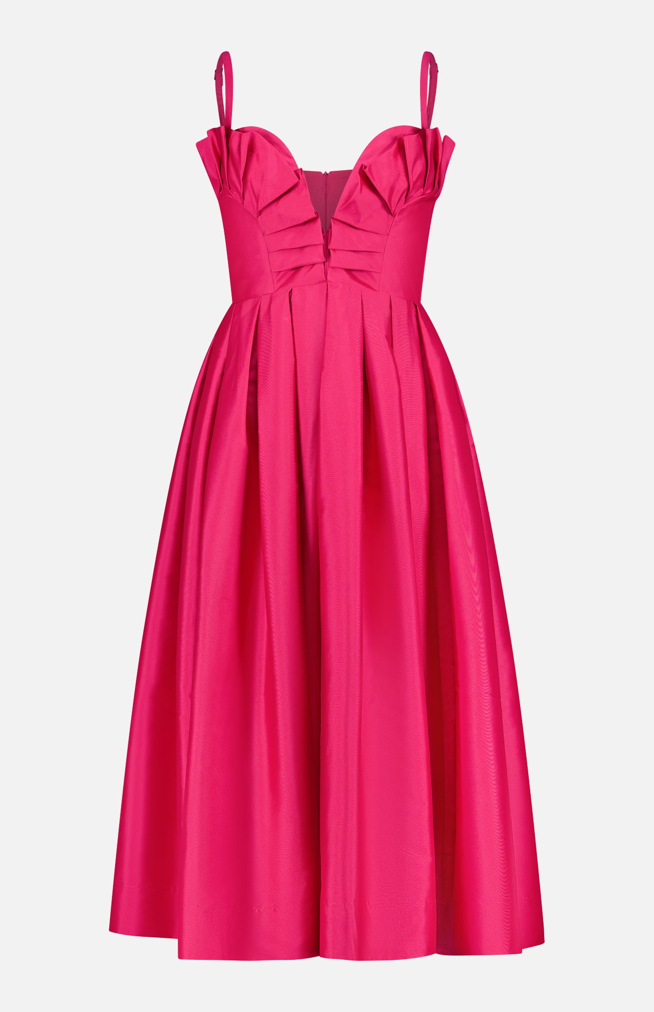 Taffeta Bloom Pleated Midi Dress (14706339250539)