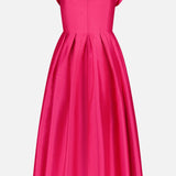 Taffeta Bloom Pleated Midi Dress (14706339250539)