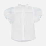 Taffeta Bloom Crystal Button Shirt (14706339283307)