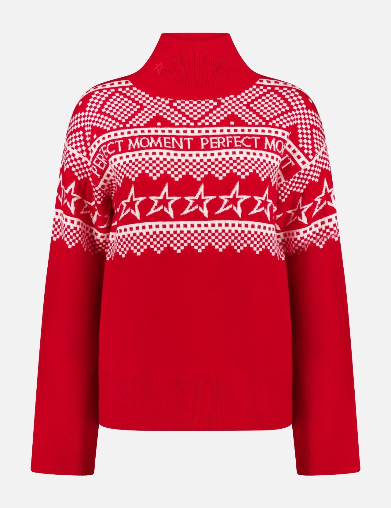 PERFECT MOMENTMerino Wool Star Logo Turtleneck SweaterA.K. Rikk's