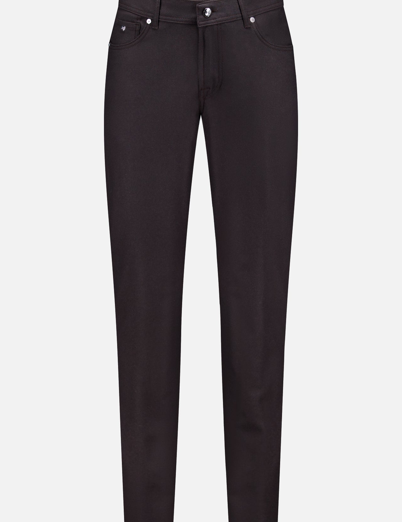 Nerano M Cashmere Pants by PESCAROLO, featuring a straight-leg silhouette with button and zip closure, classic five-pocket design, and belt loops, displayed on a plain white background.