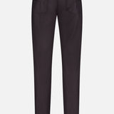 A pair of Nerano M Cashmere Pants by PESCAROLO, shown from the back, featuring a classic 5-pocket design with two back pockets, belt loops, and a dark waistband tag, displayed against a plain white background.