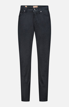 A pair of Nerano M Cashmere Pants by PESCAROLO, featuring a slim fit with a classic 5-pocket design, belt loops, and a button fly, displayed against a plain white background.