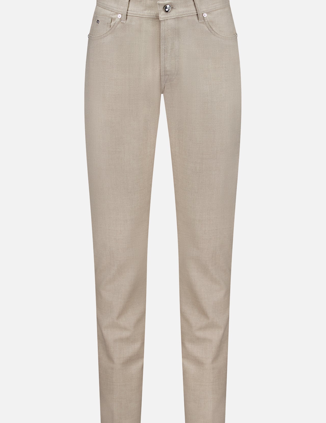 The PESCAROLO Nerano M Flannel Pants feature a straight-leg silhouette, classic 5-pocket design, front button and zipper closure, are made in Italy, and are shown on a plain white background.