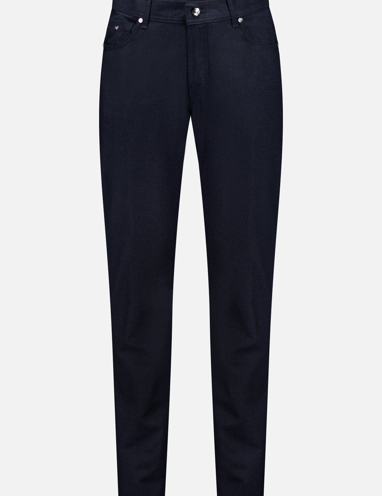 Nerano M Plaid Pants by PESCAROLO with a straight-leg cut, featuring a classic 5-pocket design, button closure, and belt loops, displayed against a plain white background.
