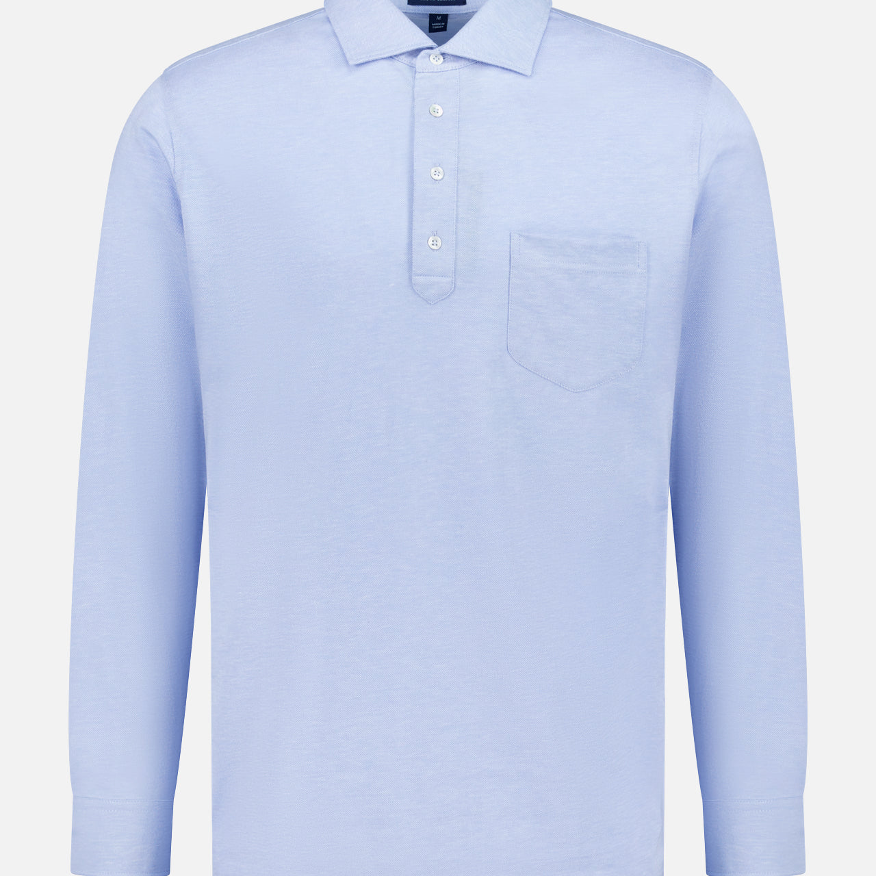 Amble Long-Sleeve Cotton Cashmere Polo Shirt (14709683618155)