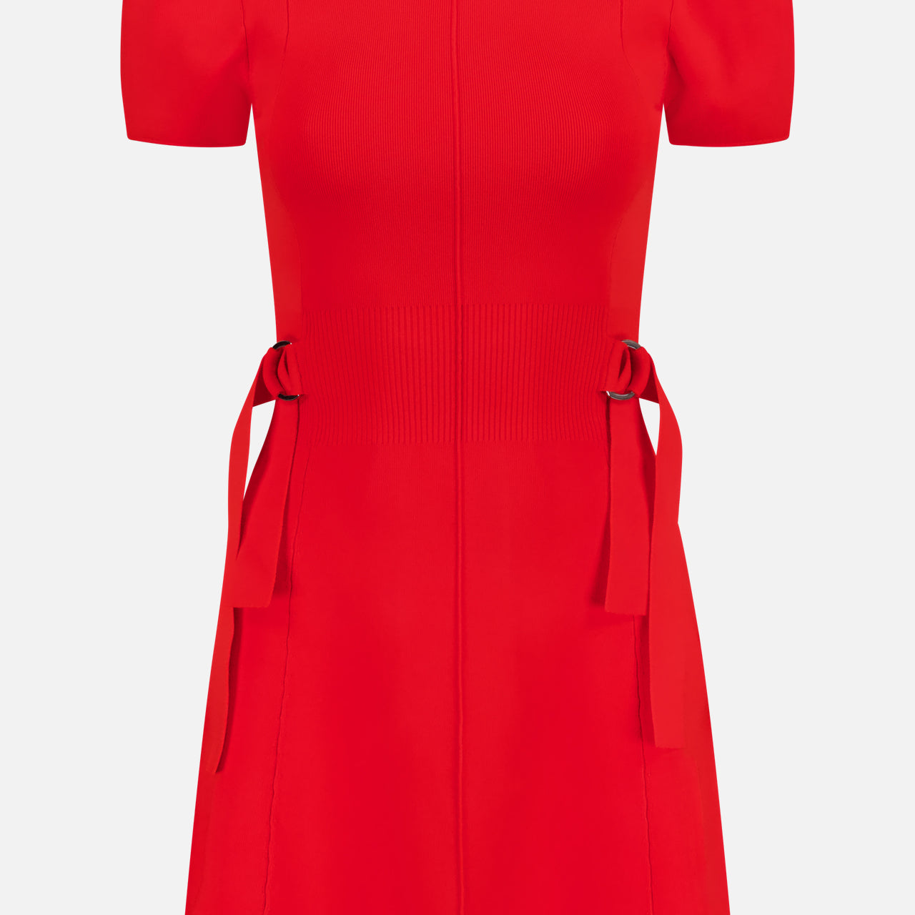 Compact Rib Tulip Sleeve Mini Dress (14647604314475)
