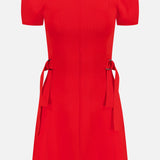 Compact Rib Tulip Sleeve Mini Dress (14647604314475)