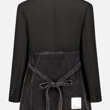 Denim Oversized Hybrid Blazer with Ties (7421987127411)