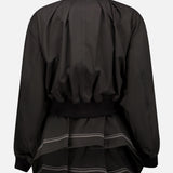 Double Layered Bomber Jacket with Flare Hem (7421987061875)