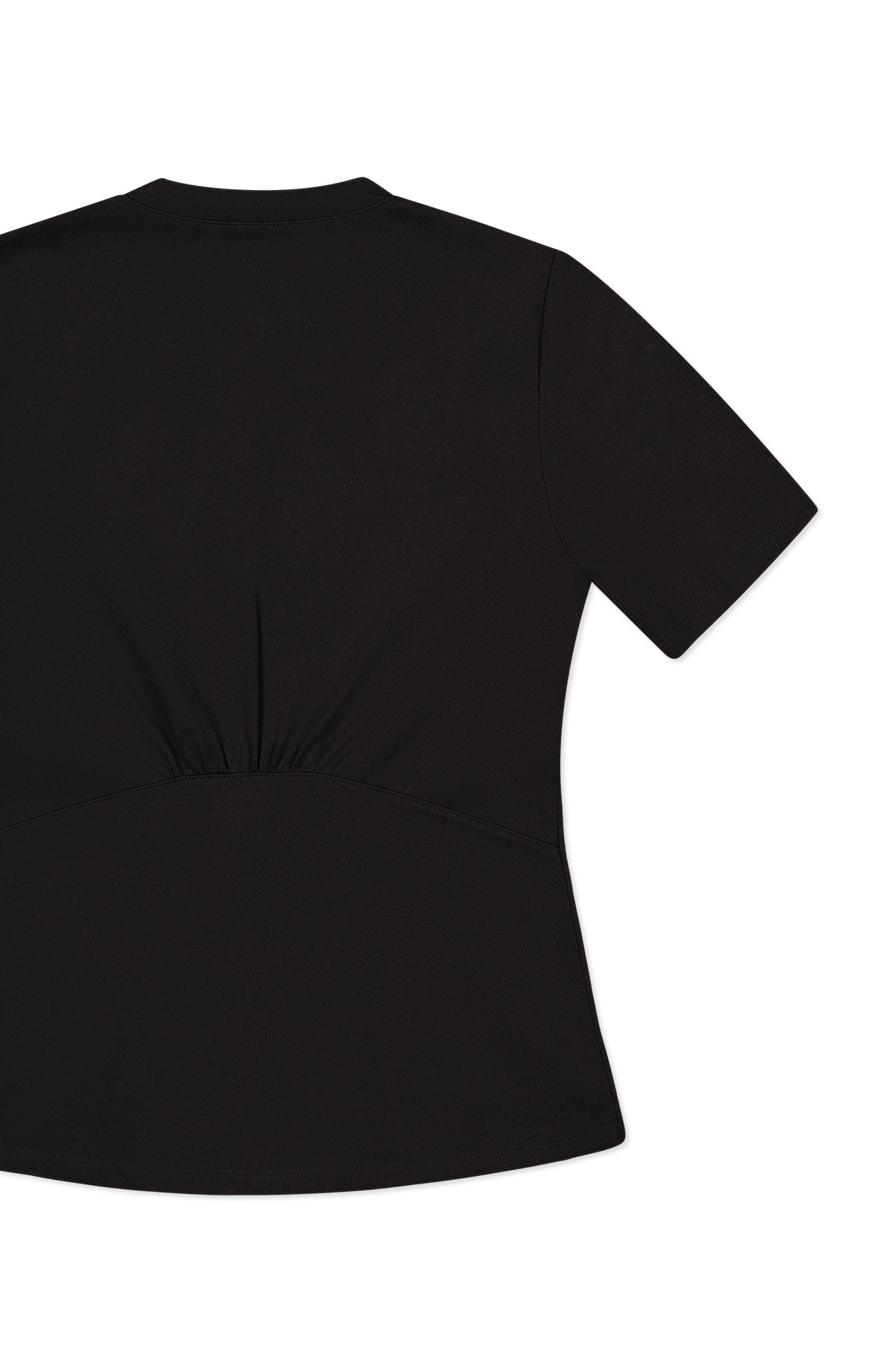 Gathered Short Sleeve Ponte Top