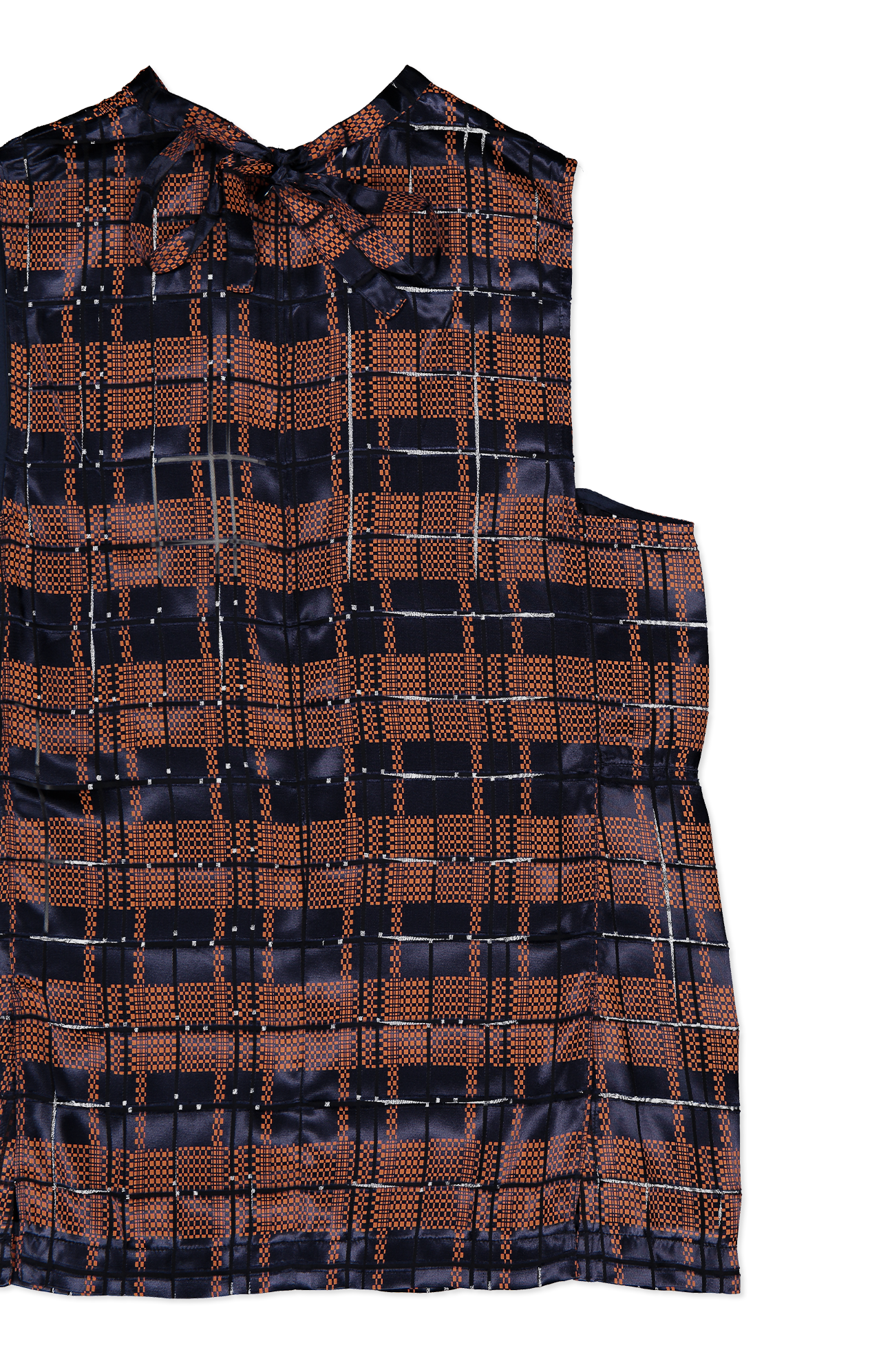 Hester Plaid Devore Shell Top