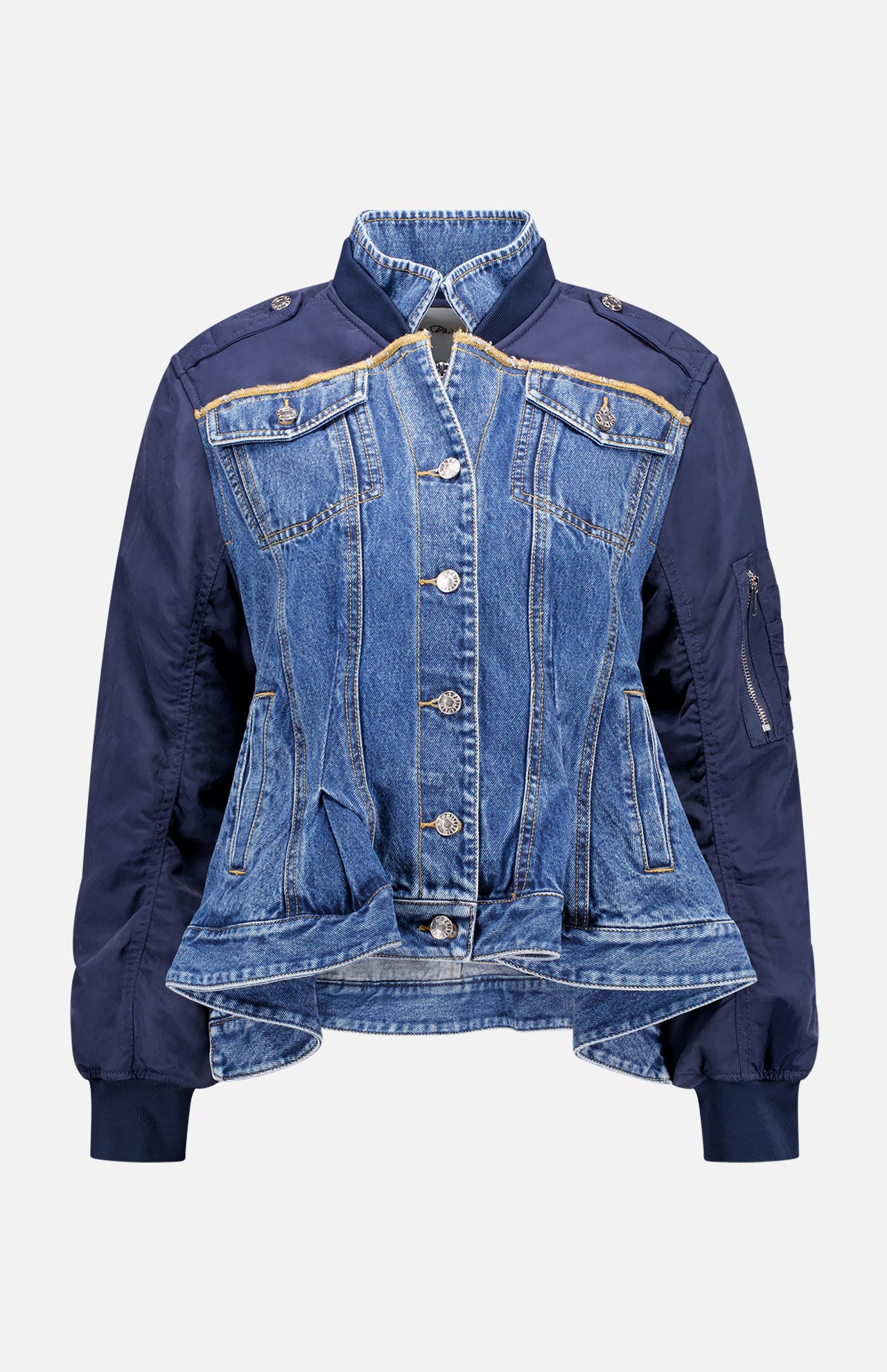 Hybrid Denim Flight Jacket (7628980945011)