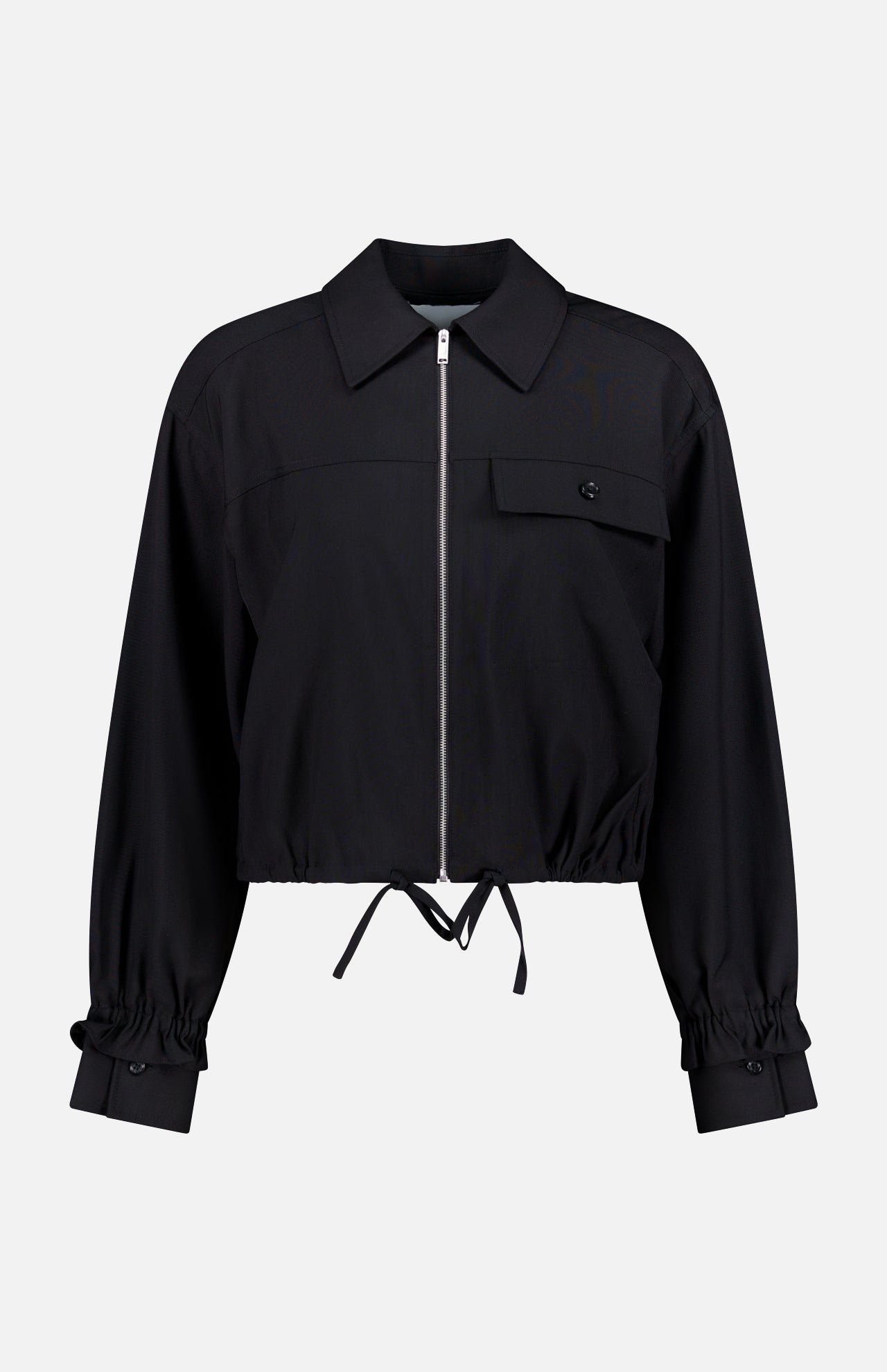 Long Sleeve Cropped Shirt Jacket (14681358008683)