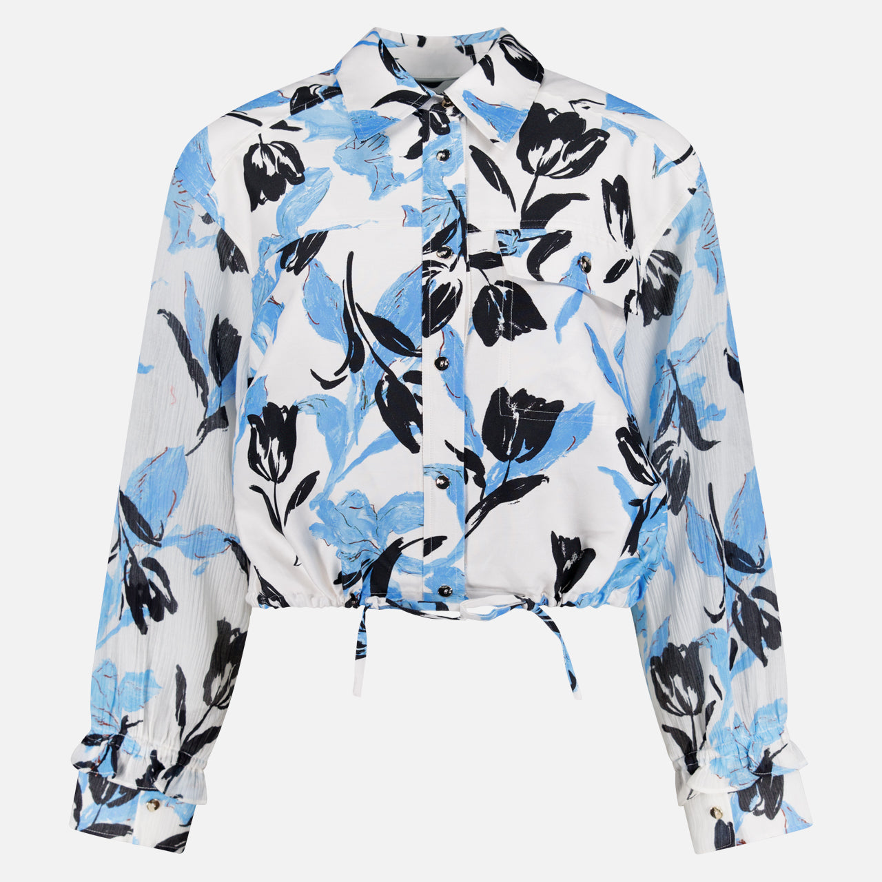 Long Sleeve Cropped Tulip Shirt Jacket (14681358139755)