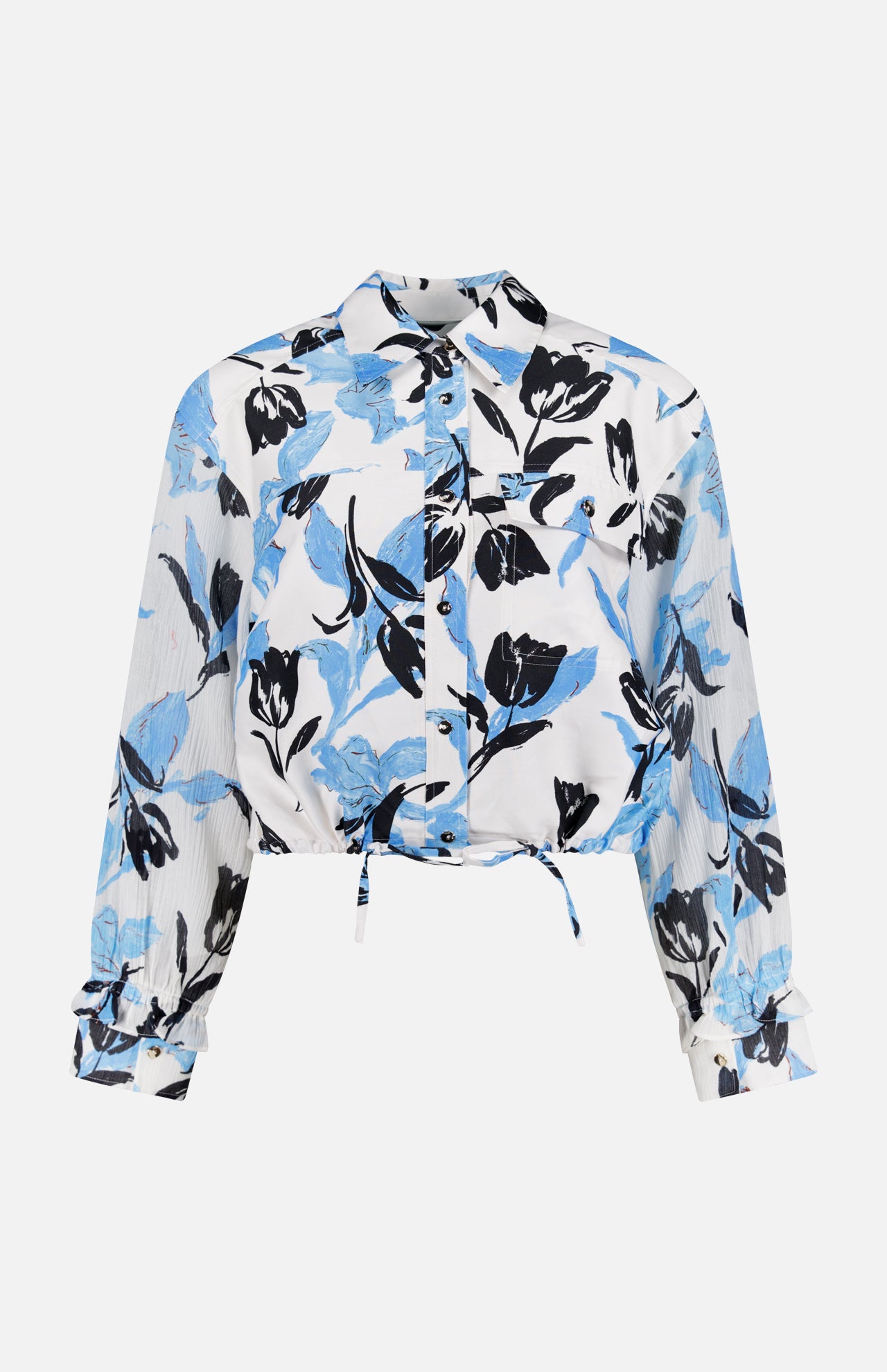 Long Sleeve Cropped Tulip Shirt Jacket (14681358139755)