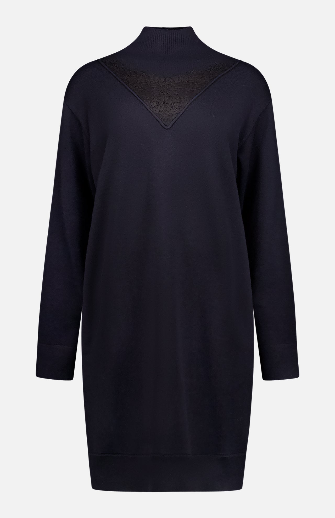 Long Sleeve Lace Mockneck Dress (7628981174387)