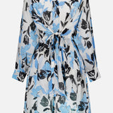 Long Sleeve Shirt Dress W/ Waist Ties (14681358172523)