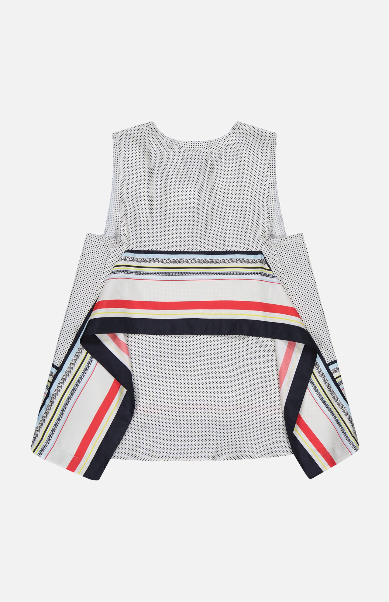 NY Liberty Silk Sleeveless Cascade Drape Top