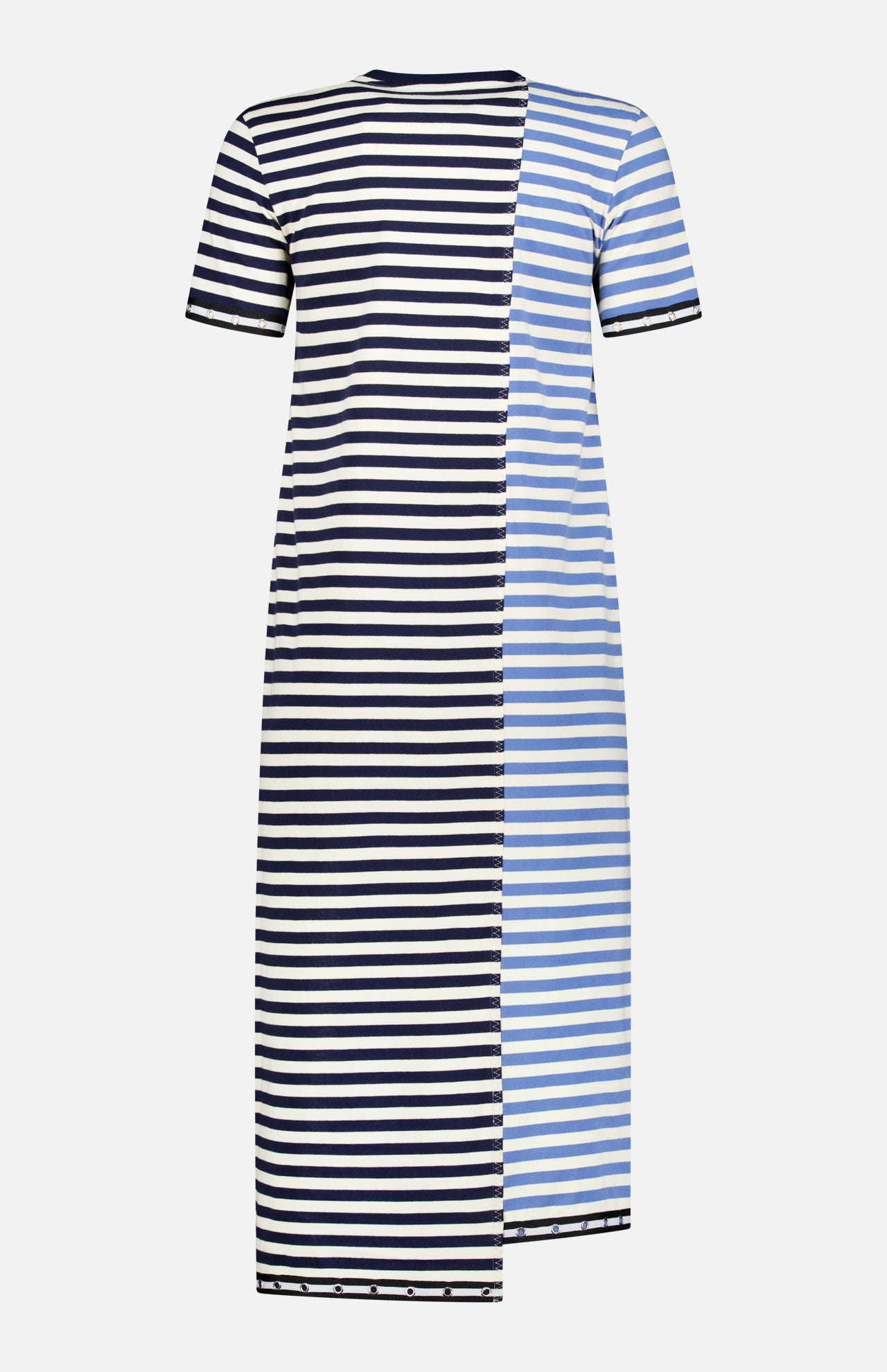Patchwork Stripe Short Sleeve T-Shirt Dress (14681358074219)