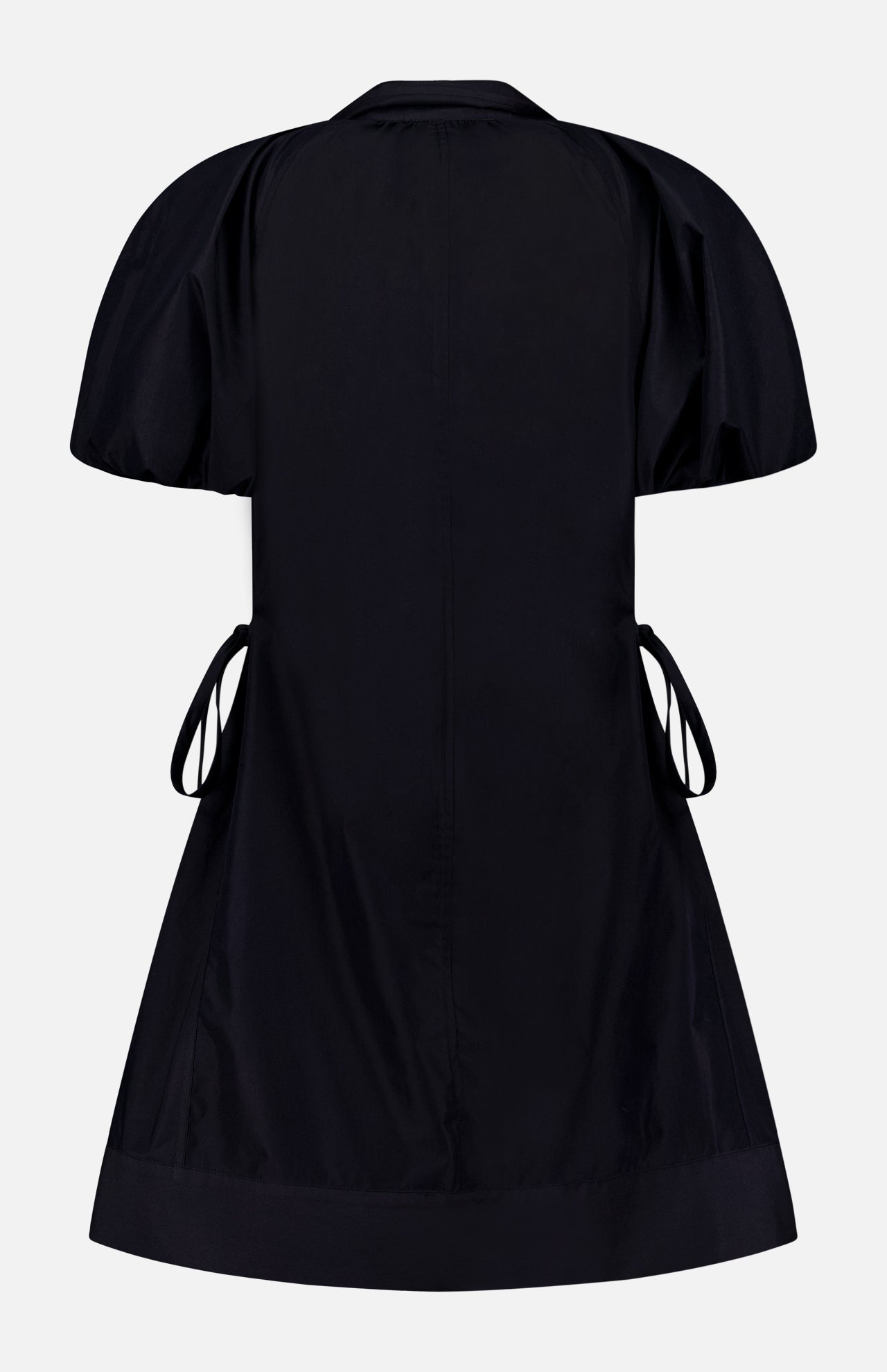 Puff Sleeve Short Shirt Dress (14647604380011)