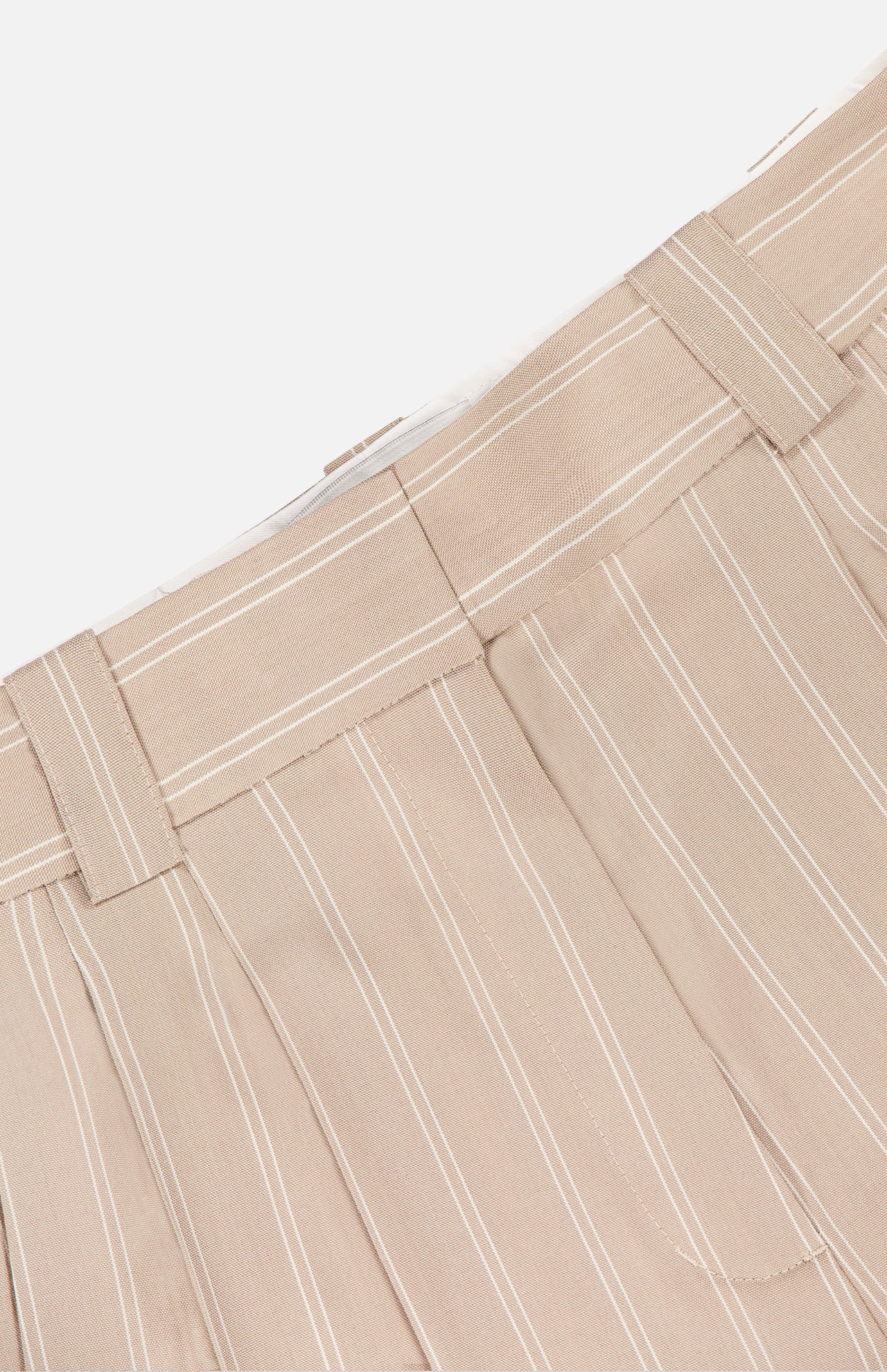 Single Pleat Wide Leg Stripe Pant (14647604248939)