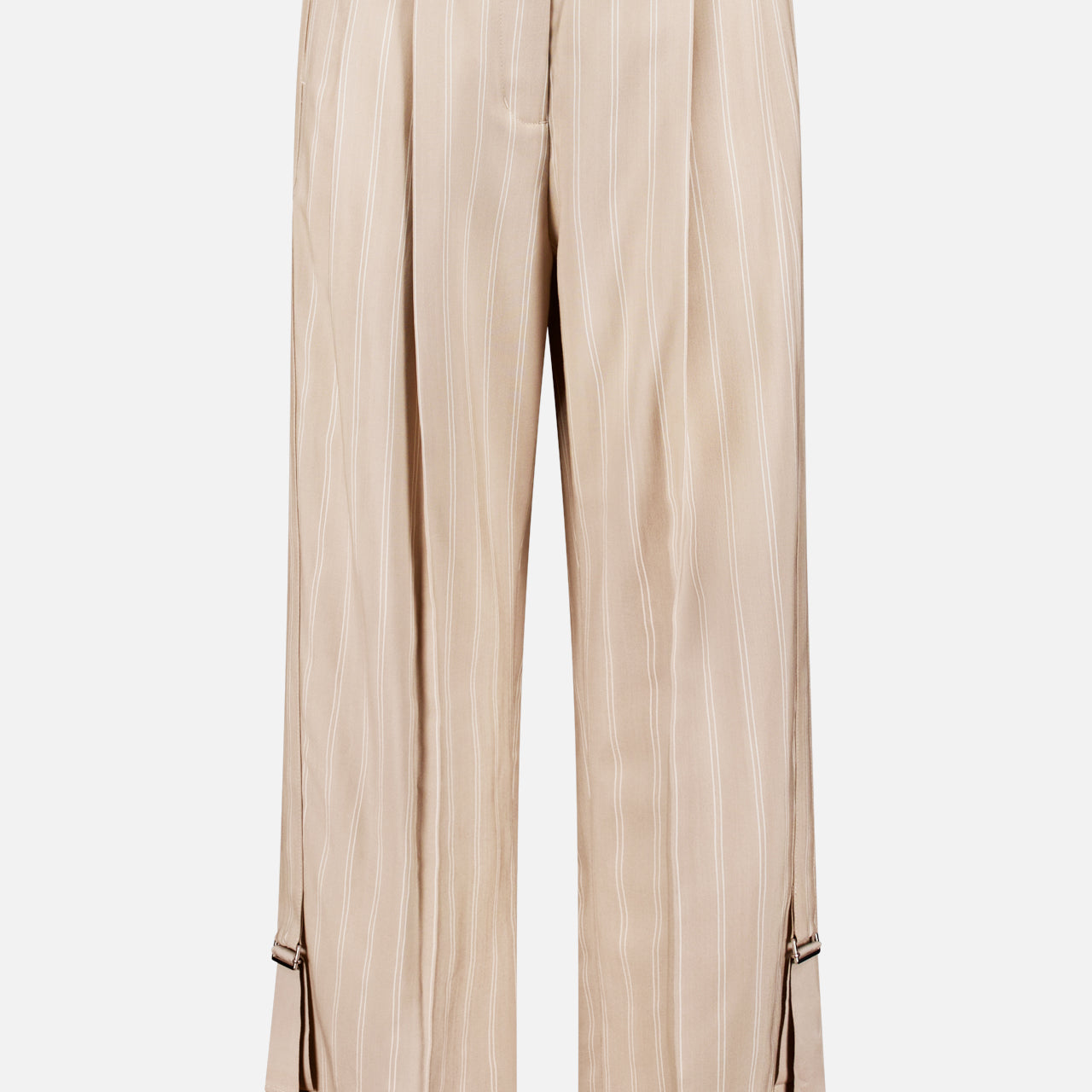 Single Pleat Wide Leg Stripe Pant (14647604248939)