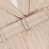 Sleeveless Belted Striped Blazer (14647604216171)