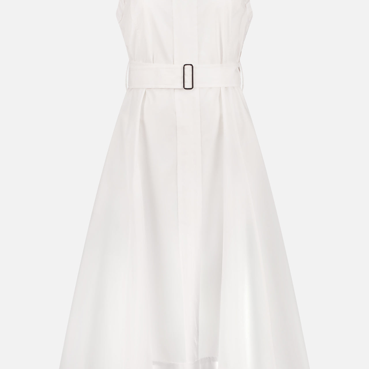 Sleeveless V-Neck Belted Midi Dress (14647604445547)