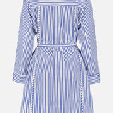 Striped Long Sleeve Shirt Dress (7754894311539)