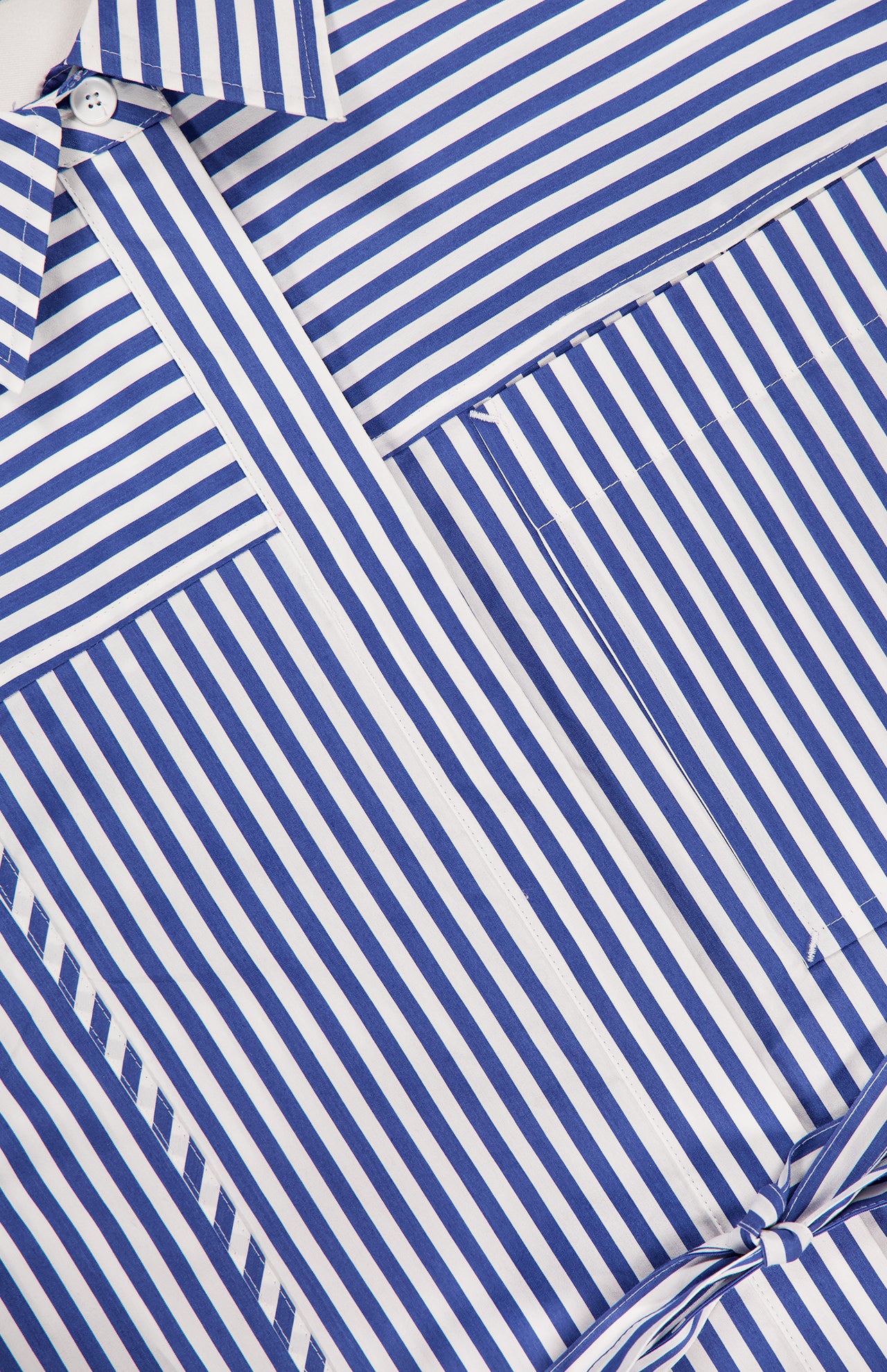Striped Long Sleeve Shirt Dress (7754894311539)