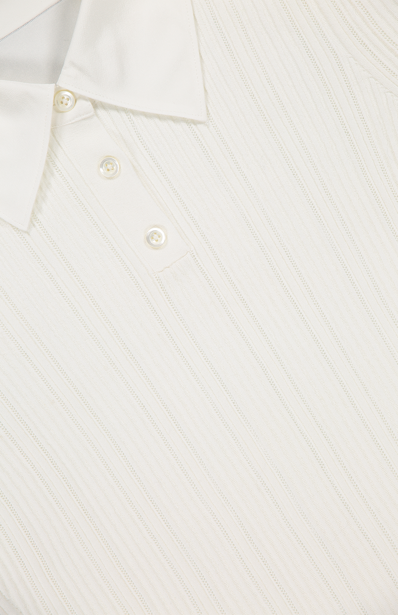 Variegated Rib Long Sleeve Polo Pullover (7126198517875)