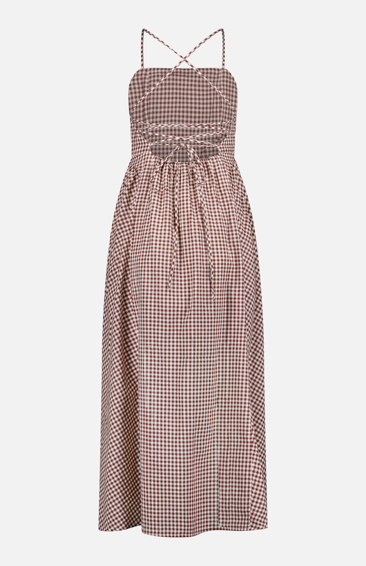 Callie Open Back Gingham Dress (14698104095083)