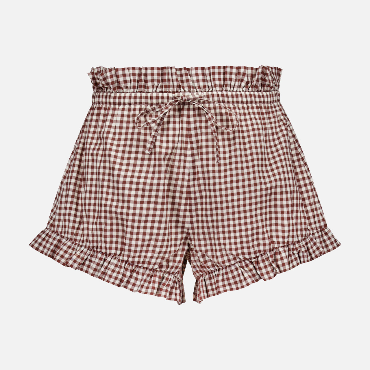 Callie Gingham Frill Shorts (14698104226155)