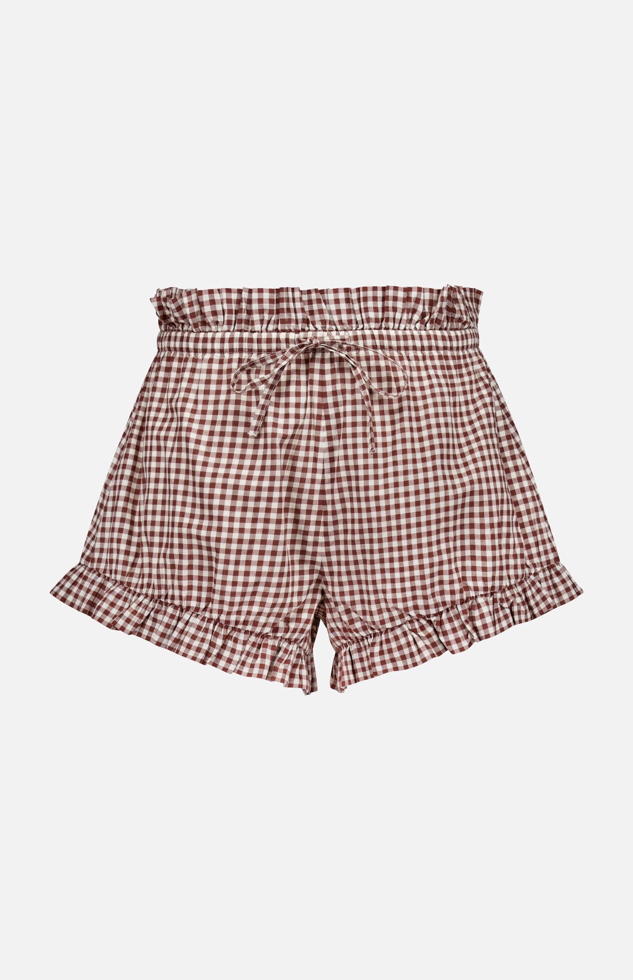 Callie Gingham Frill Shorts (14698104226155)