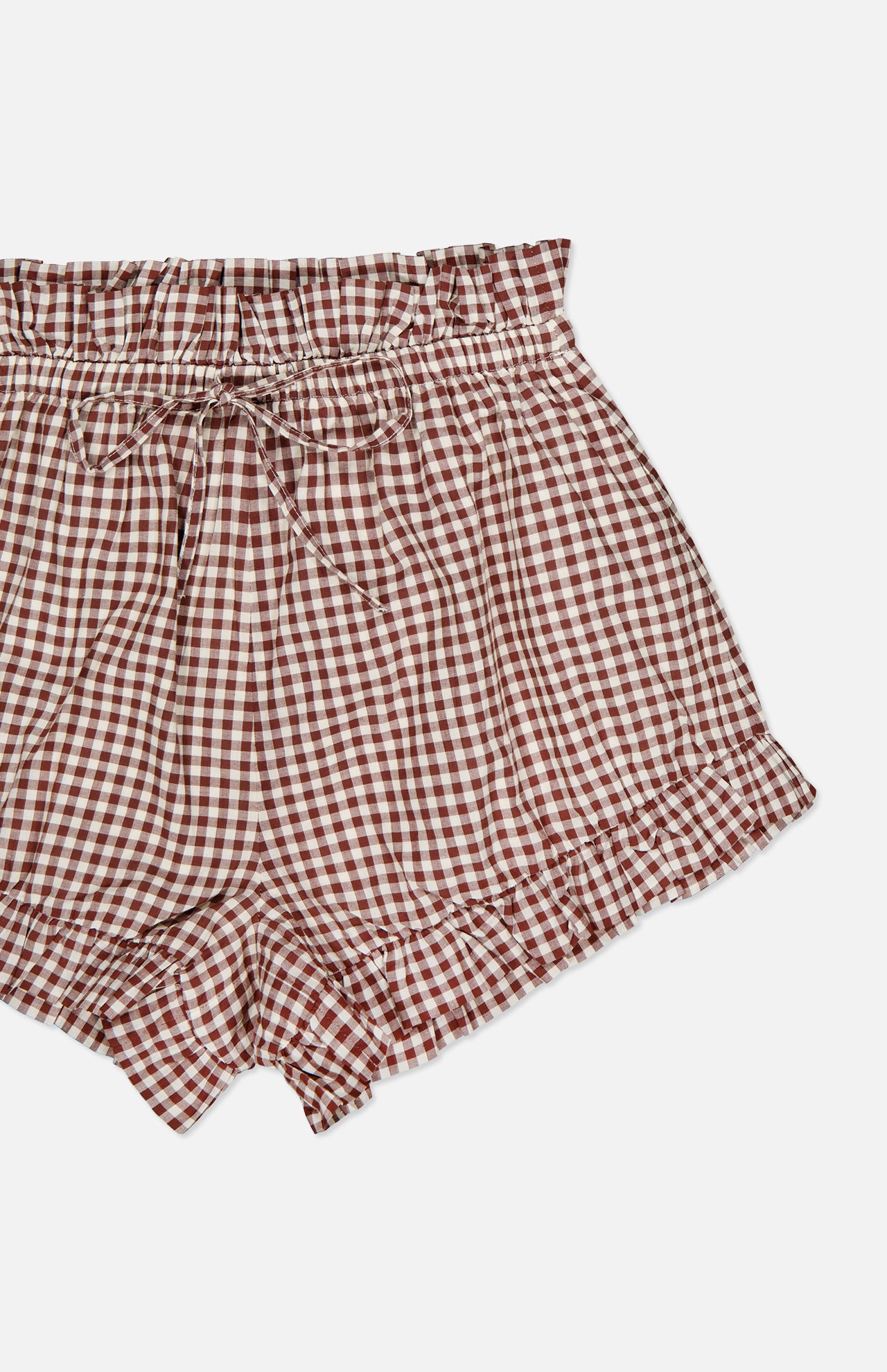 Callie Gingham Frill Shorts (14698104226155)